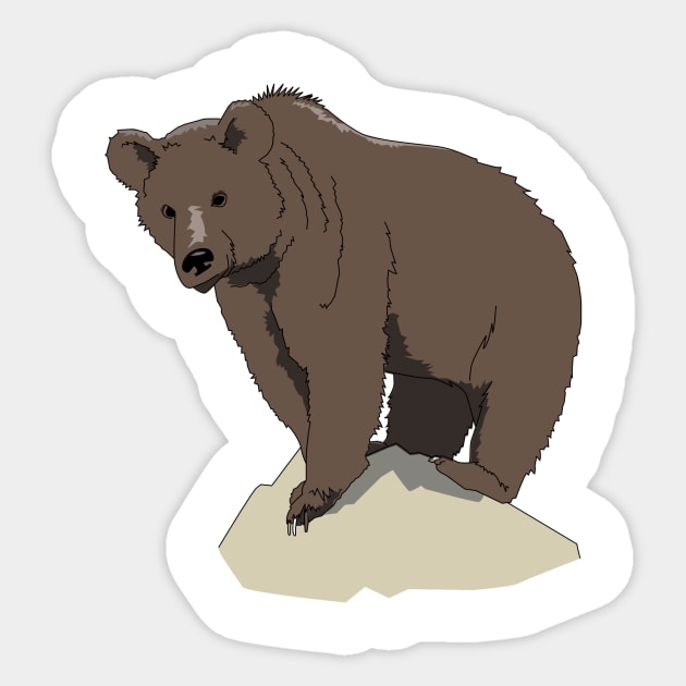 Brown bear Sticker by scdesigns